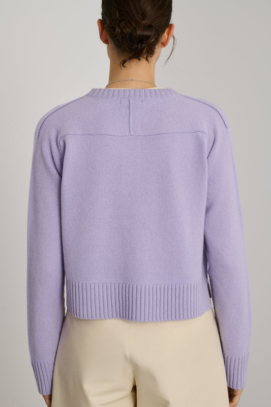 Cardigan Virginia - Lilas - Laine - Femme