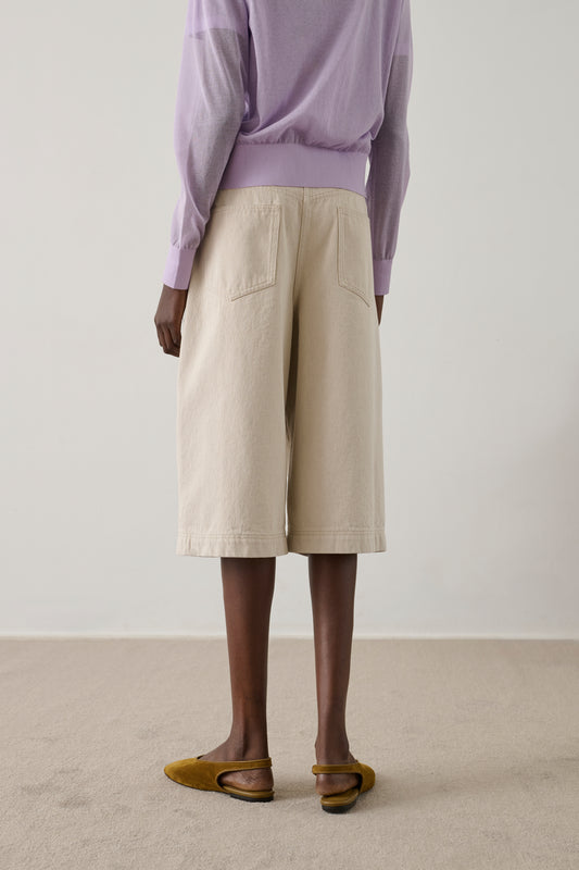 Bermuda Francis - Blanc Grès - Coton - Femme