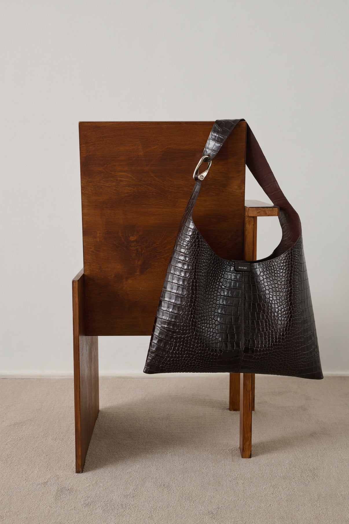 Sac Cosima - Marron Foncé - Cuir - Femme vue 7