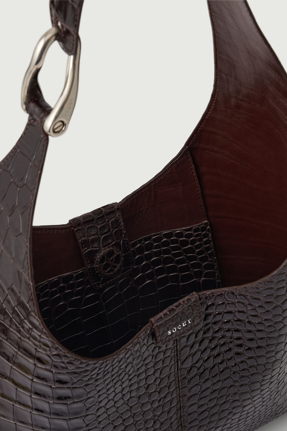 Sac Cosima Mini - Marron Foncé - Cuir - Femme